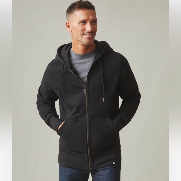 American Giant Men's Full Zip Heavyweight Hoodie Jacket Size XL Black - Picture 2 of 10